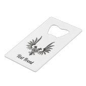 Adler mit zwei Kartenköpfen Flaschenöffner (Vorderseite Schrägansicht)