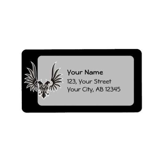 Adler mit zwei Köpfen Adressaufkleber (Vorne)