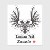 Adler mit zwei Köpfen Aufkleber (Blatt)