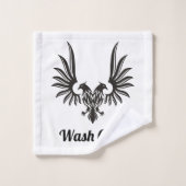Adler mit zwei Köpfen Badetuch Set (Waschlappen)
