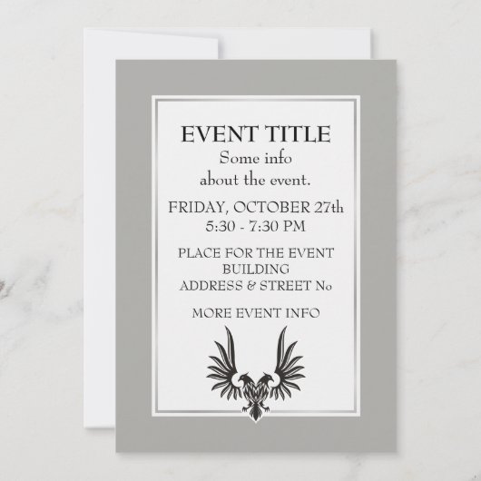 Adler mit zwei Köpfen Einladung (Rückseite)