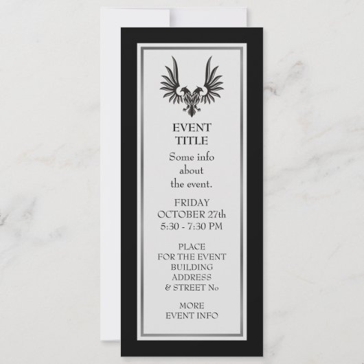 Adler mit zwei Köpfen Einladung (Rückseite)