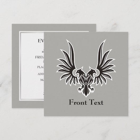 Adler mit zwei Köpfen Einladung (Vorne/Hinten)