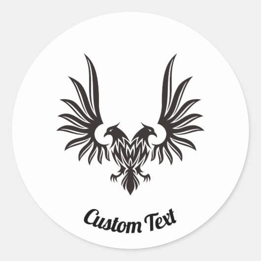 Adler mit zwei Köpfen rund Aufkleber (Vorderseite)
