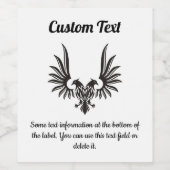 Adler mit zwei Köpfen Weinetikett (Einzelnes Label)