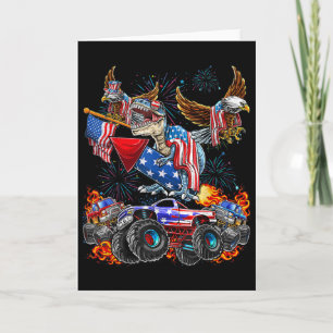 Adler Monster Truck Dinosaur 4. Juli Amerika Patri Karte