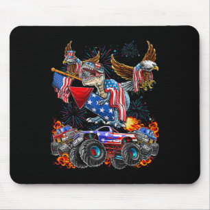 Adler Monster Truck Dinosaur 4. Juli Amerika Patri Mousepad