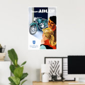 Adler Motorcycles Poster Motorrad Kunst Biker Druc (Heimbüro)