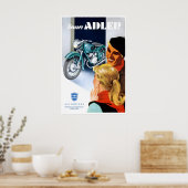 Adler Motorcycles Poster Motorrad Kunst Biker Druc (Küche)