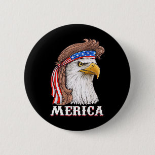 Adler-Mullet 4. Juli USA Amerikanische Flagge Meri Button