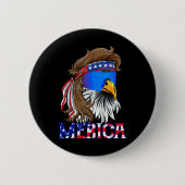 Adler-Mullet-Sonnenbrille Merica 4. Juli USA Ameri Button (Vorderseite)