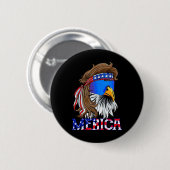 Adler-Mullet-Sonnenbrille Merica 4. Juli USA Ameri Button (Vorne & Hinten)