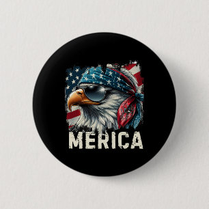 Adler-Mullet-Sonnenbrille Merica 4. Juli USA Ameri Button