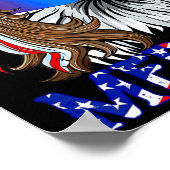 Adler-Mullet-Sonnenbrille Merica 4. Juli USA Ameri Poster (Ecke)