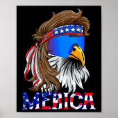 Adler-Mullet-Sonnenbrille Merica 4. Juli USA Ameri Poster (Vorne)