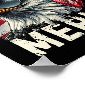 Adler-Mullet-Sonnenbrille Merica 4. Juli USA Ameri Poster (Ecke)