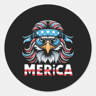 Adler-Mullet-Sonnenbrille Merica USA-Amerikanische Runder Aufkleber