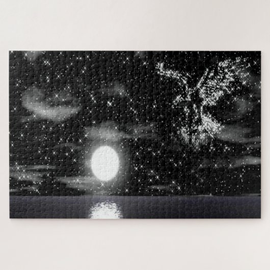 Adler nachts aus den Sternen gemacht Puzzle (Horizontal)