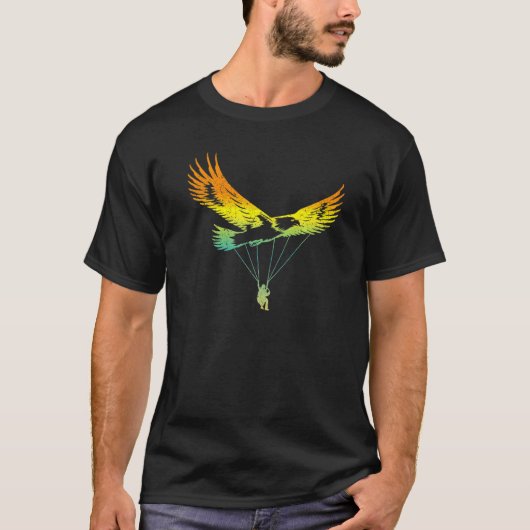 Adler Paragleiter Retro-Design T-Shirt (Vorderseite)