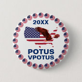 Adler - Personalisierbare Potus - Vize Potus Wahl Button (Vorderseite)