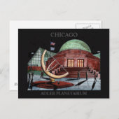Adler Planetarium Postcard Randsom Art Chicago Postkarte (Vorne/Hinten)