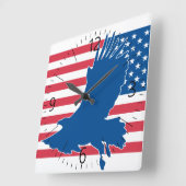 Adler Quadratische Wanduhr (Winkel)