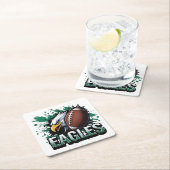 Adler Rechteckiger Pappuntersetzer (Vor Ort)