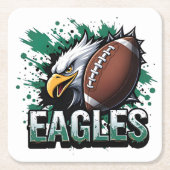 Adler Rechteckiger Pappuntersetzer (Vorderseite)