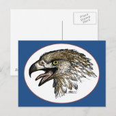 Adler schreit postkarte (Vorne/Hinten)