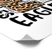 Adler Schulmaskottchen Leopard Plaid - Zur Schule Poster (Ecke)