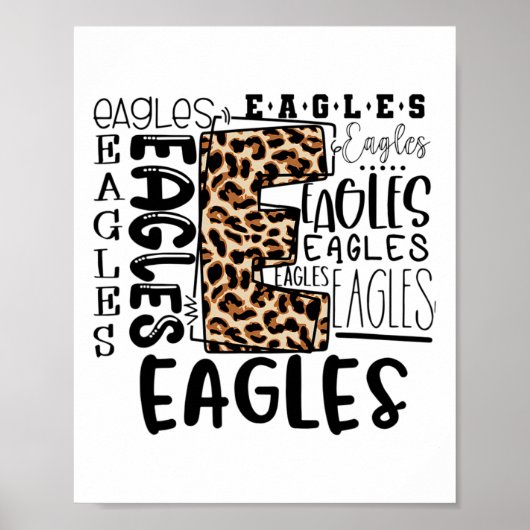 Adler Schulmaskottchen Leopard Plaid - Zur Schule Poster (Vorne)