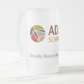 Adler Schulmattierte GlasTasse 2 Mattglas Bierglas (Vorderseite Links)