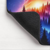 Adler-Silhouette mit WaldSunset Mousepad (Ecke)