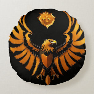 "Adler Soar: Rundkissen mit Majestic Print Rundes Kissen