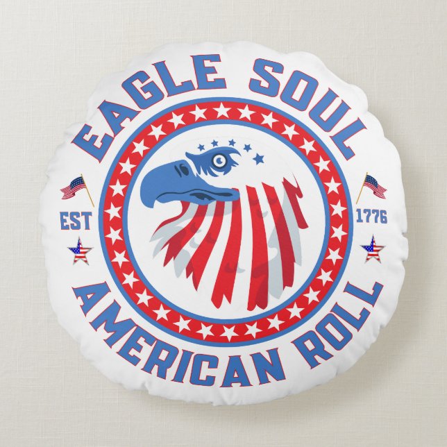 Adler Soul, American Roll Rundes Kissen (Vorderseite)
