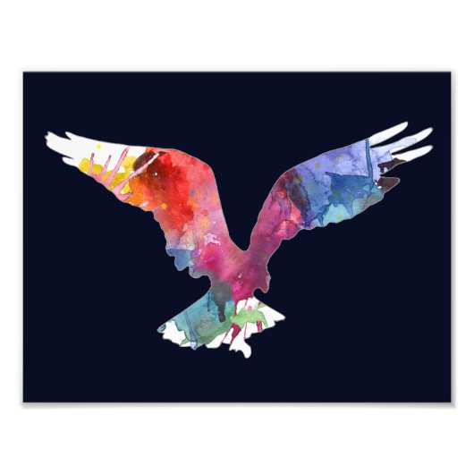 Adler Spirit Animal Bird. Totem. Aquarellkunst Fotodruck (Vorne)