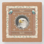 Adler-Spirit-Marmor-Untersetzer Steinuntersetzer (Vorderseite)