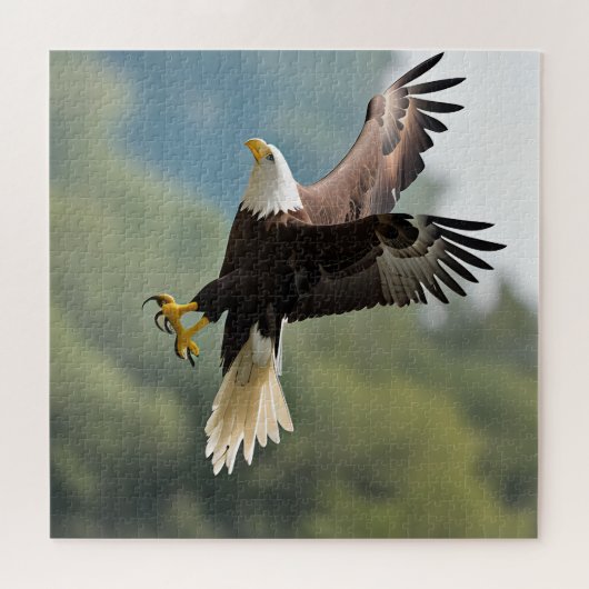 Adler stürzt durch den Himmel Puzzle (Horizontal)