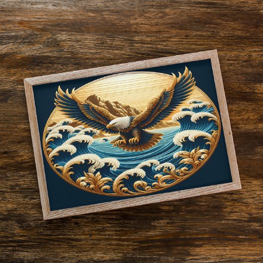 Adler stürzt über Wasser Poster