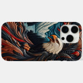 Adler-Szene-Leder-Optik-Kunstwerk Case-Mate iPhone Hülle (Rückseite (Horizontal))