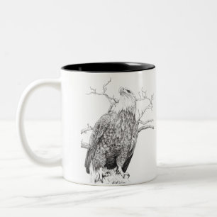Adler - Tinten-Zeichnen Zweifarbige Tasse