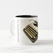 Adler Tippa Portableschreibmaschine Zweifarbige Tasse (Vorderseite Links)