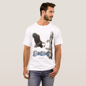 Adler, Totem Pole & Mountain Szene T-Shirt (Vorne ganz)