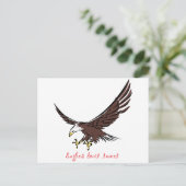 Adler Tweete nicht Postkarte (Stehend Vorderseite)