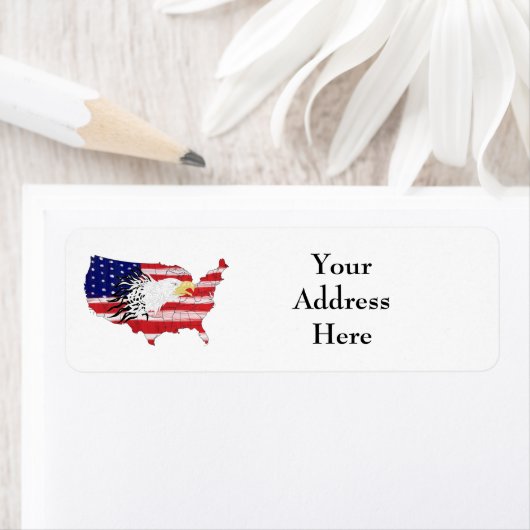 Adler über Amerika bemalt Fahne (Insitu)