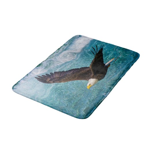 Adler über dem Sturm Badematte (Schrägansicht)