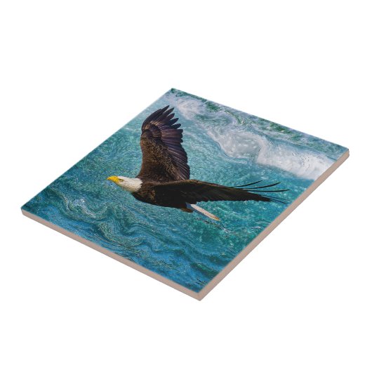 Adler über dem Sturm Fliese (Seite)