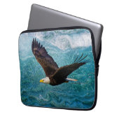 Adler über dem Sturm Laptopschutzhülle (Vorderseite Links)