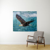 Adler über dem Sturm Wandteppich (Beispiel (Horizontal))