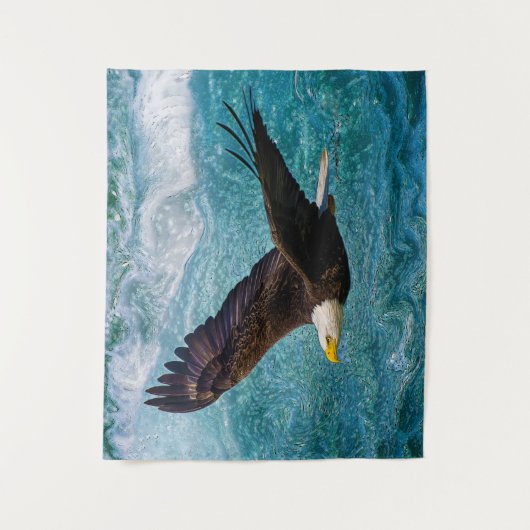 Adler über dem Sturm Wandteppich (Vorderseite)